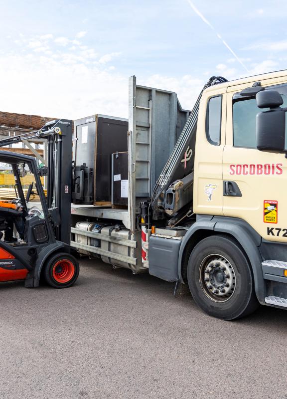 chargement d un camion